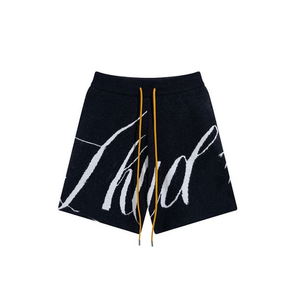 

rhu mens solid color track pant casual couples joggers pants high street shorts for man lettering short womens hip hop streetwear size s-xl, White;black