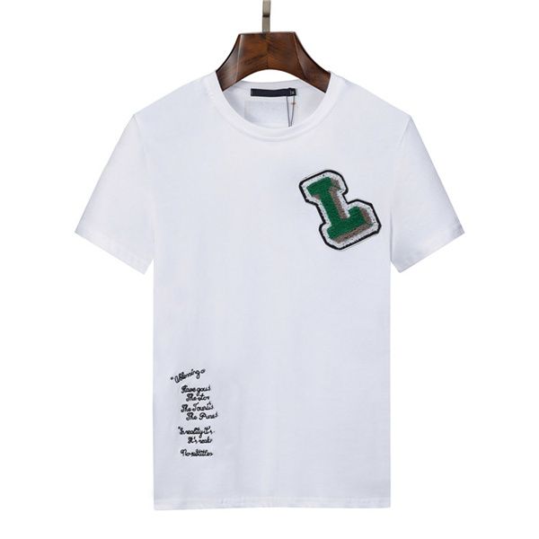 

men's t-shirts summer tee paris mens t-shirts designer tee luxury flocking letter tshirt t shirt classic green s short sleeve casual co, White;black