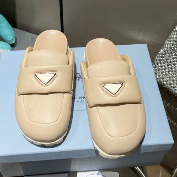 

womens leather designer luxury triangle logo flat classic fashion slippers black white home outdoor casual sandals