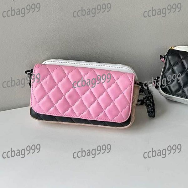 

patchwork multi color women shoulder camera bag external mini flap lambskin classic crossbody designer bags black emblem chain trend wallet