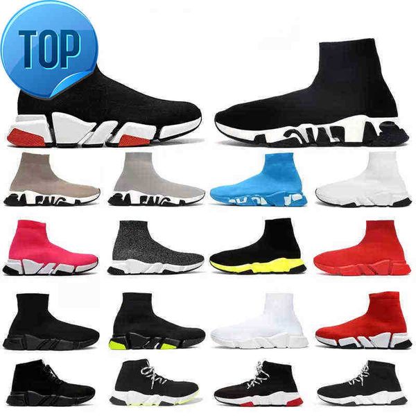 

og 2022 fashion designer fly knit socks speed 1.0 casual shoes platform mens runner triple black white sock shoe master womens sneakers clas