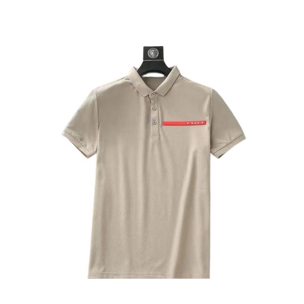 

men's summer new polo simple loose short sleeve t-shirt, White;black