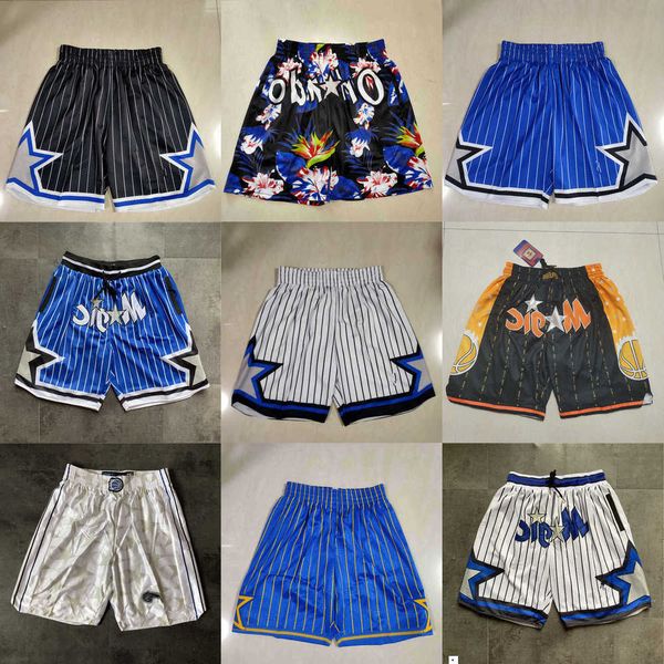 

2023 orlando''magic''men throwback basketball shorts pocket, Black