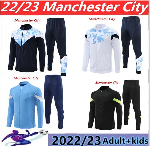 

haaland soccer jersey 22/ 23 tracksuit de bruyne mans cities grealish sterling ferran mahrez manchesters foden 2022- 2023 training suit unif, Black