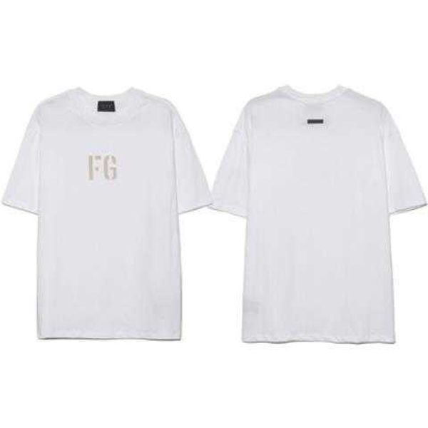 

fog t shirt men's women essentialls designer tees ess tshirts quality sleeve short rich cotton high couple z45b, White;black