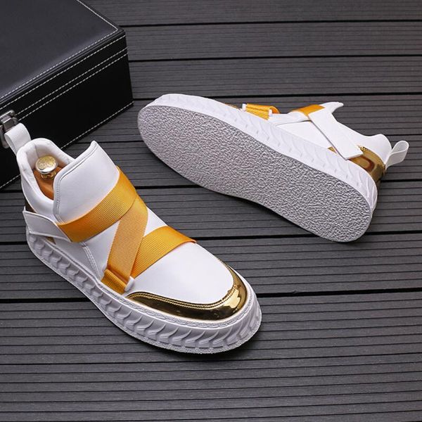 

high boots men's explosive small white shoes fashion sports leisure board shoes tide men's increasing soft soled shoes a6, Black