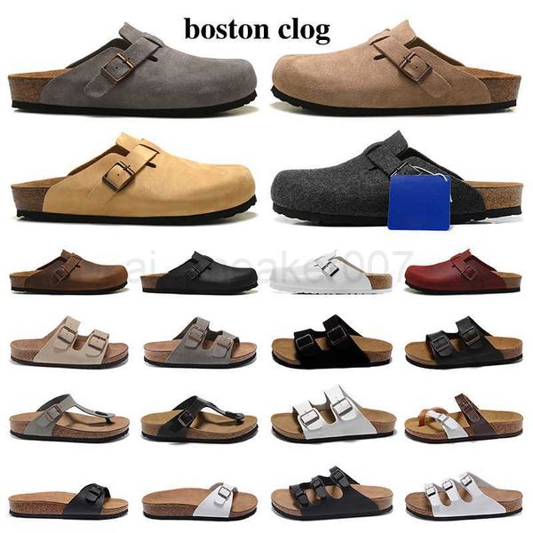 

men designer sandals women slides sliders platform slippers sandales boston soft mules clogs suede leather shoes slingbacks sandalias, Black