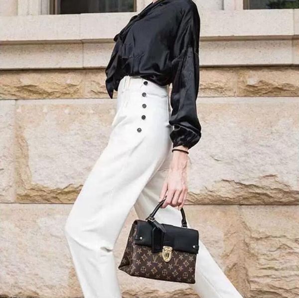 

25x19x10cm designer bag womens bag flap handbag limited style chain 7a genuine leather shoulder diagonal crossbody bags m43125 flip handbags