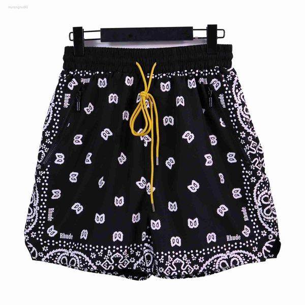 

rhude shorts 2023 chaopai microlabel ethnic and women's high street beach sports capris, White;black
