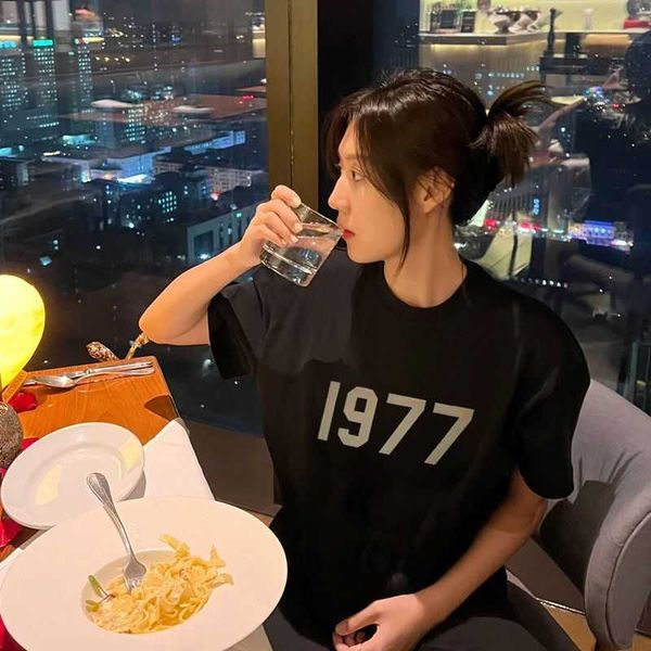 

fog t shirt men's women essentialls designer tees ess tshirts short quality 1977 sleeve couple fashion summer 0taw, White;black
