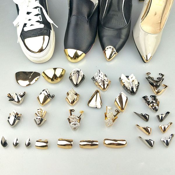 

shoe parts accessories 10 pairs pointed shoes hats protective cover high heel repair kickresistant baotou toe cap removable metal head 23032, White;pink