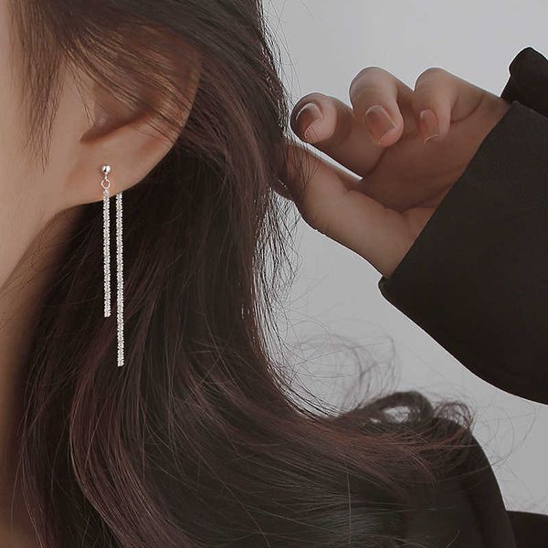 

charm 925 sterling silver sparkling ear line long tassel earrings multi-function earrings temperament jewelry woman banquet gift aa230327, Golden