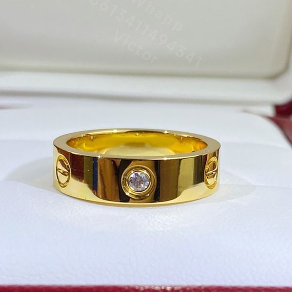 

love ring 3 diamonds 5.5mm for woman designer for man diamond gold plated 18k t0p quality official reproductions classic style fashion luxur, Silver