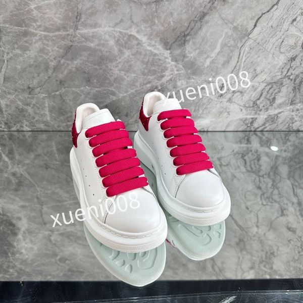 

2023men autumn casual shoes leather matching small fragrance thick sole sneakers female leisure father shoes, Red;white