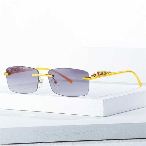 

luxury designer sunglasses 20% off metal head frameless square glasses, White;black