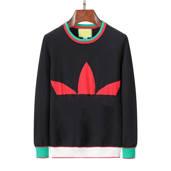 

mens designer knit sweater letter embroidery long sleeve sweater simple solid o-neck casual knitted pullovers sportwear jumper for woman, White;black