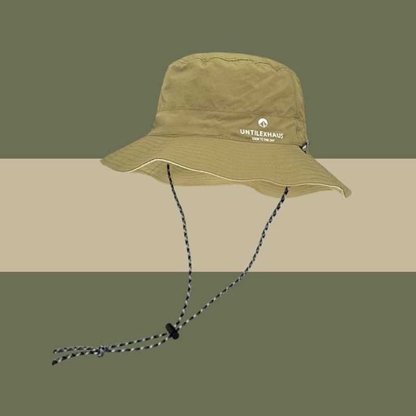 

wide brim hats casual outdoor fisherman hat climbing fishing camouflage bunny hat jungle pure color round edge cap boonie hats p230327, Blue;gray