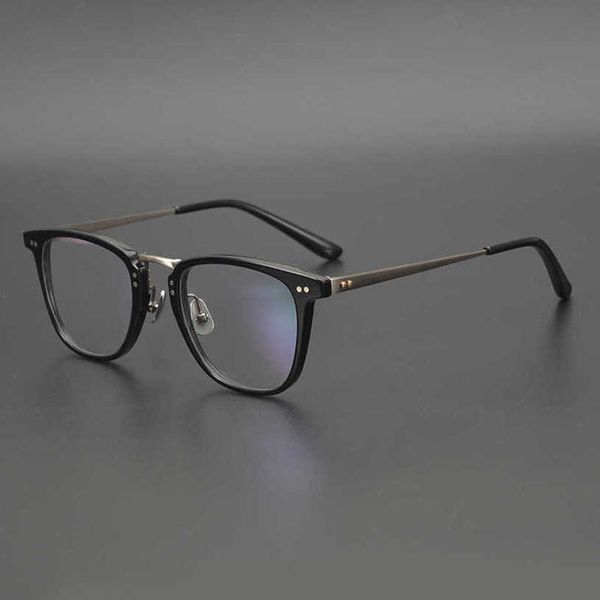 

luxury designer sunglasses 20% off japanese handmade wide pure titanium personality square thick large face full plate tide myopia glasses f, White;black