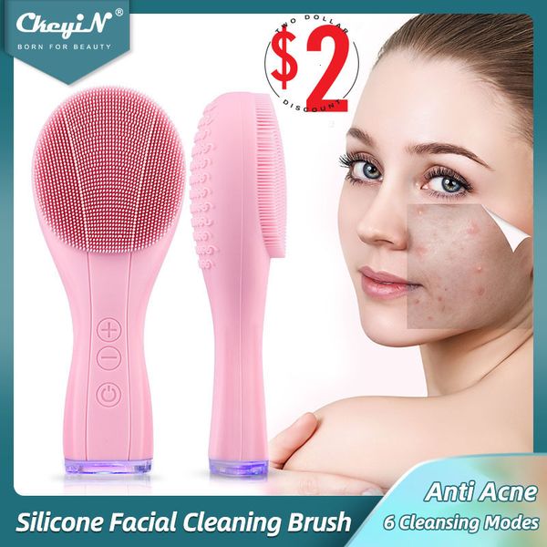

cleaning tools accessories ckeyin electric silicone brush sonic vibration face cleansing brush waterproof acne blackhead remover pore cleane