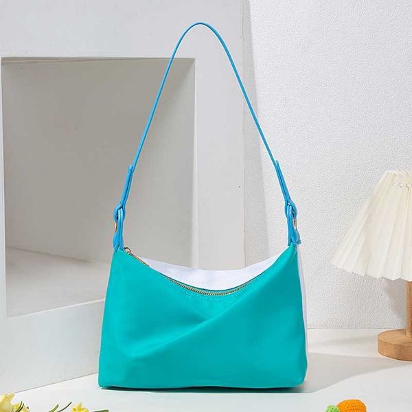 

new longxiang color-blocking nylon underarm portable dumpling double-sided casual single-shoulder hand-carried women's bag