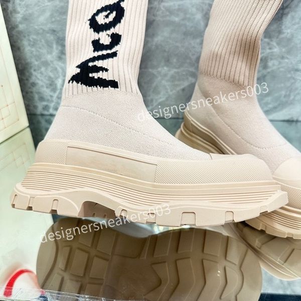 

2023women fashion leisure women heels autumn and winter knitted elastic boots socks and knee boots fashion stockings shoes long boot, Black
