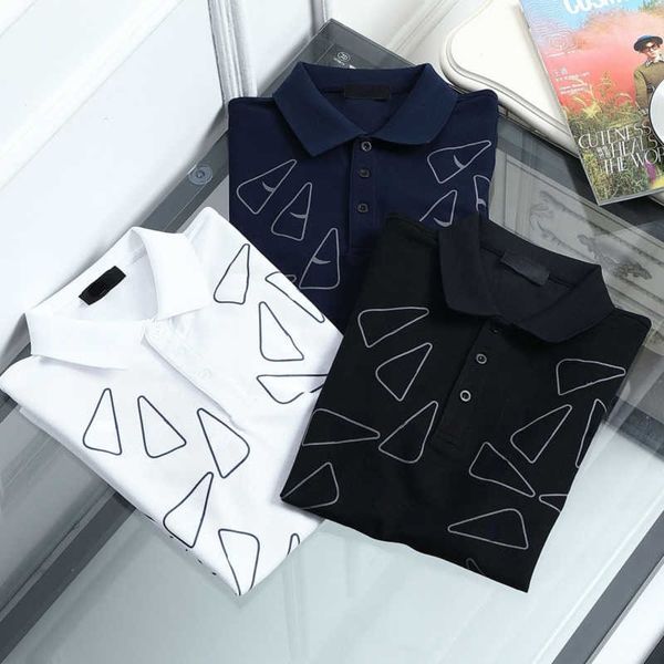 

summer fashion brand polo shirt cotton short sleeve designer t shirts men women pullover tee business slim sweatshirt monster print t-shirt, White;black