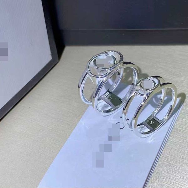 

sterling silver simple hollow out couple gift popular ring