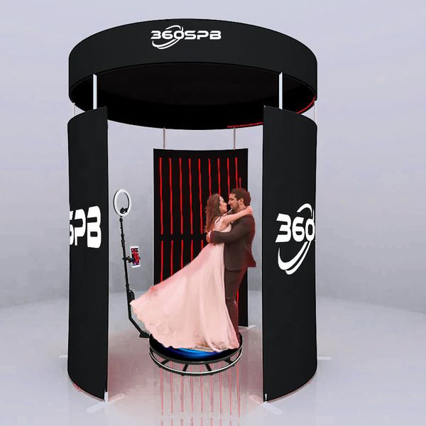 

360spb rbe7 round led backdrop 360 p booth enclosure