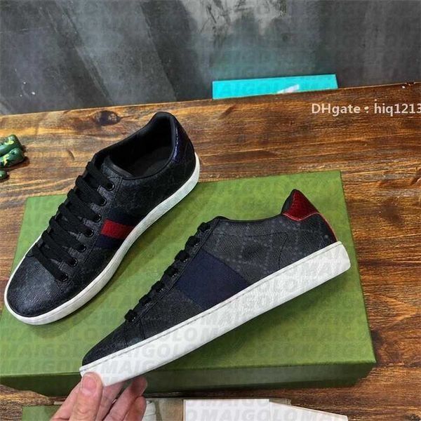 

red-bottoms shoes christians 50%off casual shoes men women luxury sneaker cow leather letter pattern red bee tiger red g fzd, Black