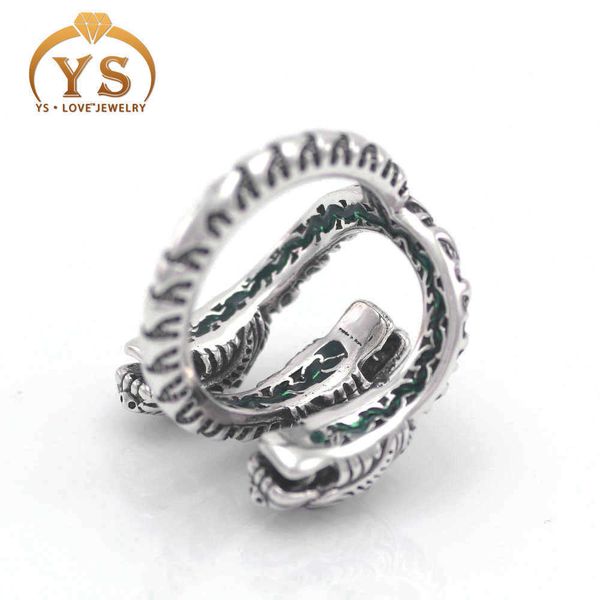 

2023 designer new sterling silver gujia double g head tiger pattern versatile fashion brand couple discredit pair ring