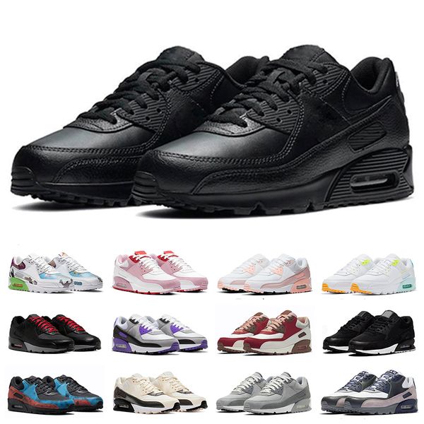 

mens womens running shoes 90 triple black triple white valentines day supernova black tie-dye ruohan wang nyc black white hyper grape traine