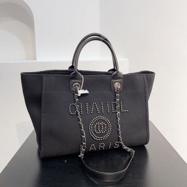 

luxury designer beach bag women handbags tote shopping bagss quality totes canvas large beach bag travel crossbody shoulder bags purses blac