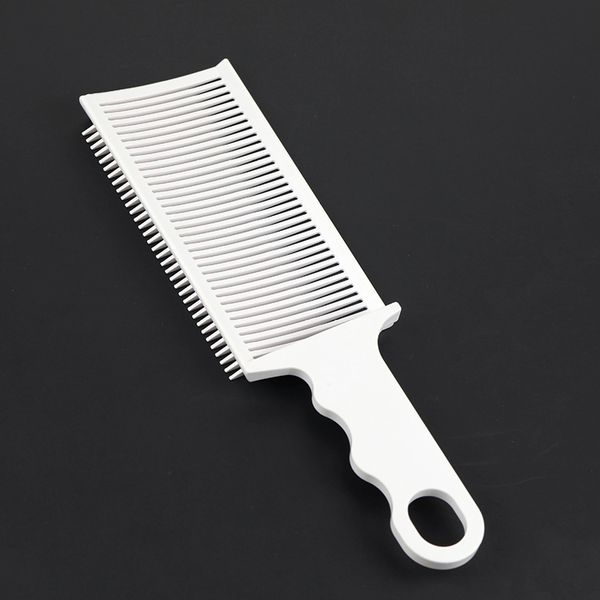 

fading comb professional barber clipper flat hair cutting comb for men heat resistant fade comb salon styling tools, Silver