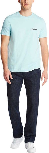 

nautica men's solid short sleeve j-class tee, White;black