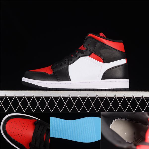 

jumpman 1 mens womens basketball shoes mid 554724-079 black true red men women designers sports sneakers trainer shoe