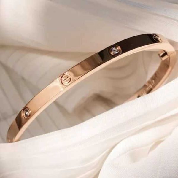 

designer bracelet love bangle goddess rose color clip bracelet classic style with diamond colorless essential fashion simple washable, Black