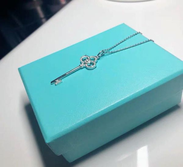 

selling brand fashion t necklace jewelry heartshaped key pendant love necklace women039s party wedding gifts whole gif1488677, Silver