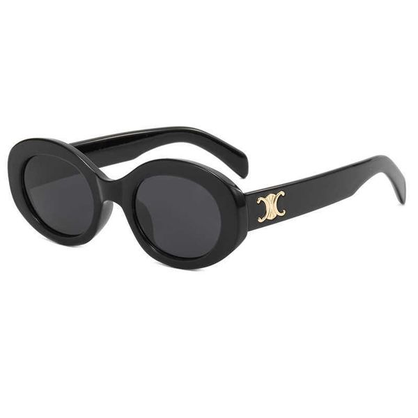 

frames 2022 new fashion network red same style women personality street shooting oval sunglasses men, White;black