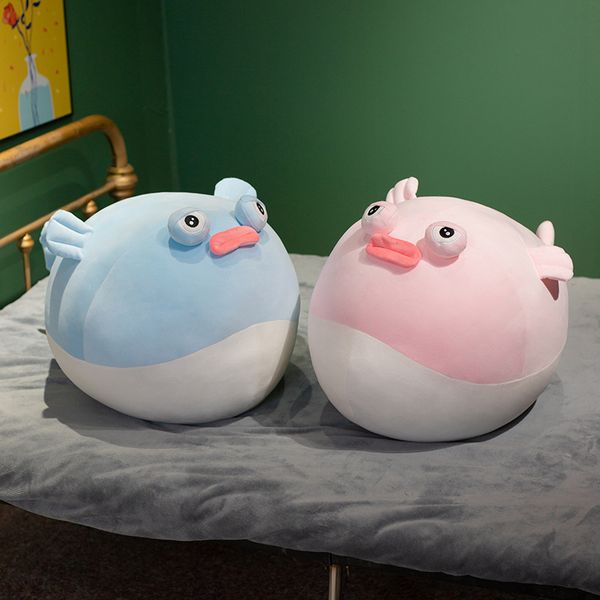 

Super 30-70cm Soft Whale Plush Toy Sea Animal Big Fat Puffer Fish Soft Toy Pillow Stuffed Animal Baby Children'S Birthday Gift, Pink