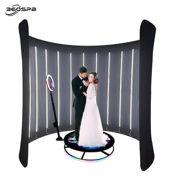 

360spb sfe5 semicircle led tension fabric backdrop 360 p booth enclosure