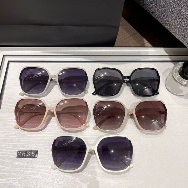 

luxury eyeglasses designer sunglasses fashion letter lens trend men women sunglasses outdoor beach sun glasses for women 9 colors with box, White;black
