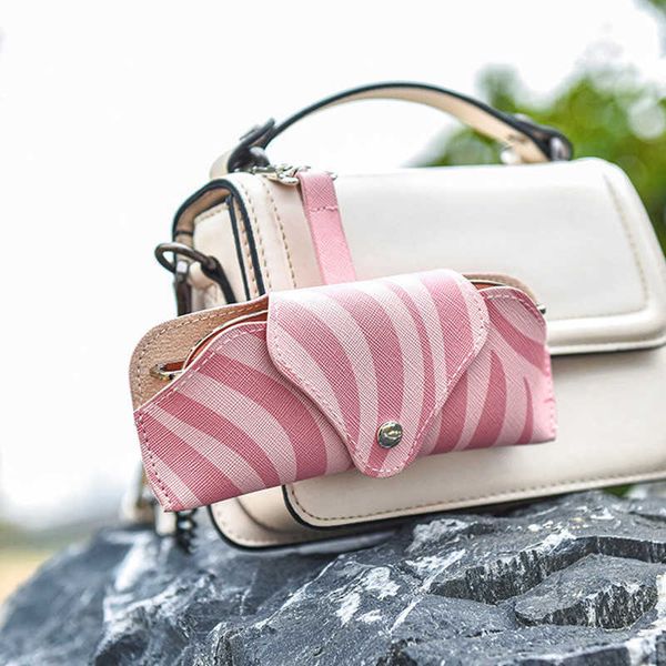 

sunglasses cases bags 2020 zebra pattern glasses case women portable case pu leather sun eye glasses box for eyeglass sunglasses cute protec