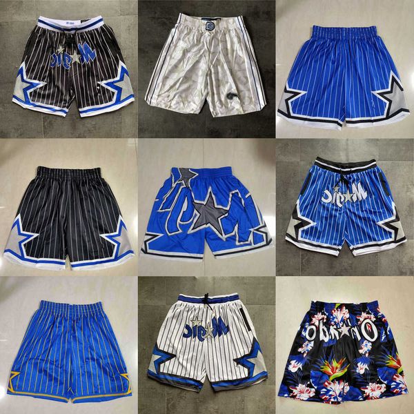 

2023 orlando''magic''men throwback basketball shorts pocket, Black