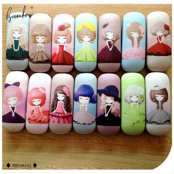 

sunglasses cases bags lymouko new design cartoon rose girl princesses pu sunglasses glasses case for lady kit holder metal eyewear glasses b