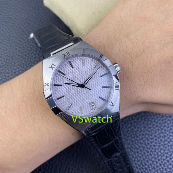 

sbf watch size 41mm with 8901 movement 8900 movement sapphire glass mirror leather strap waterproof function, Slivery;brown