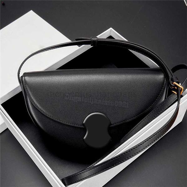 

new fashion the half moon crossbody bag classic women's mens purses triomphe genuine leather shoulder handbags luxury designer woman cl