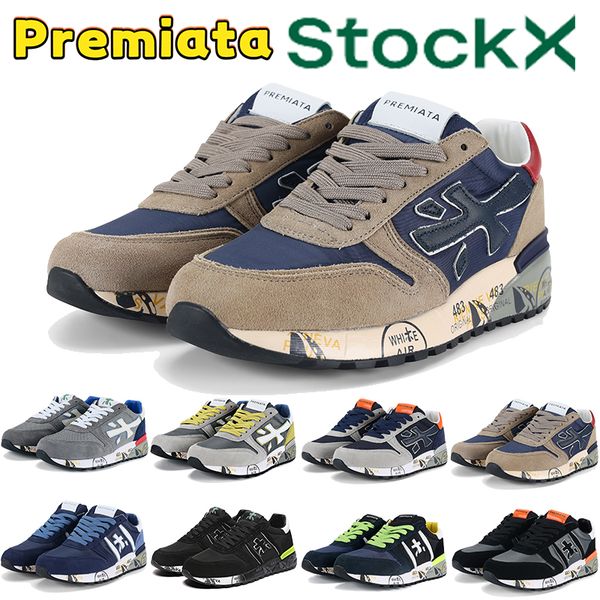 

new premiata men women running shoes designer italy mick lander django sheepskin genuine leather mens traingers sports sneakers walking jogg
