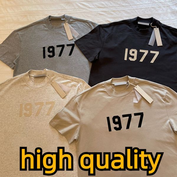 

designer essen 1977 essentail classic t shirt mens womens essen hip hop short sleeve quality summer breathable high street cotton loose tee, White;black