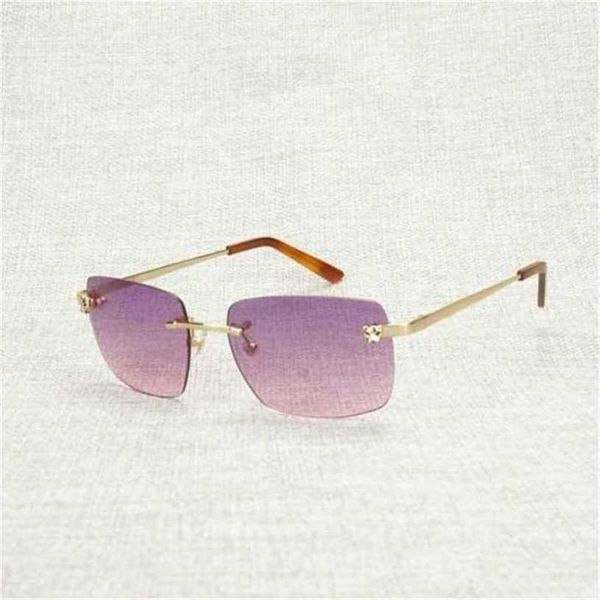 

luxury designer sunglasses 20% off vintage rimless square leopard style men oculos shade metal frame gafas women for beaching driving access, White;black