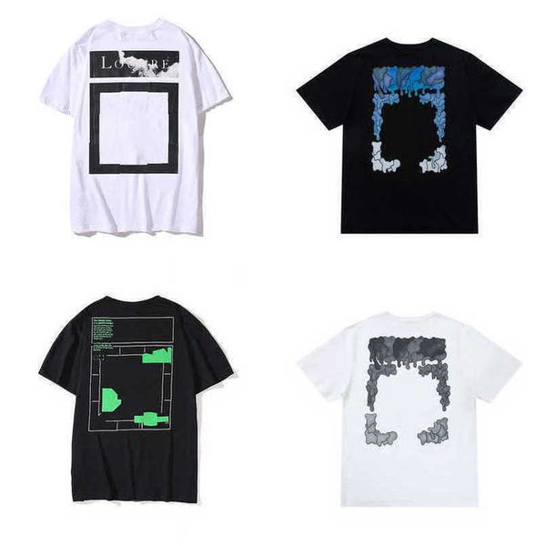 

luxury designer brand men's t shirt offs t-shirts back arrow x letters print women t-shirt casual cotton tees hip hop short sleeve cou, White;black